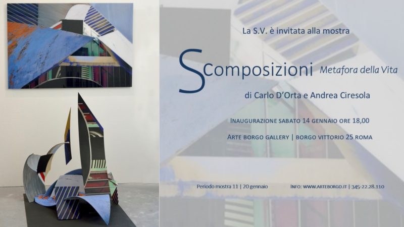(S)composizioni, la nuova mostra di Andrea Ciresola a Roma con Carlo d’Orta