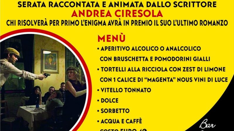CENA CON GIALLO – BAR MILANO – Monteforte d’Alpone, 12 giugno 2026