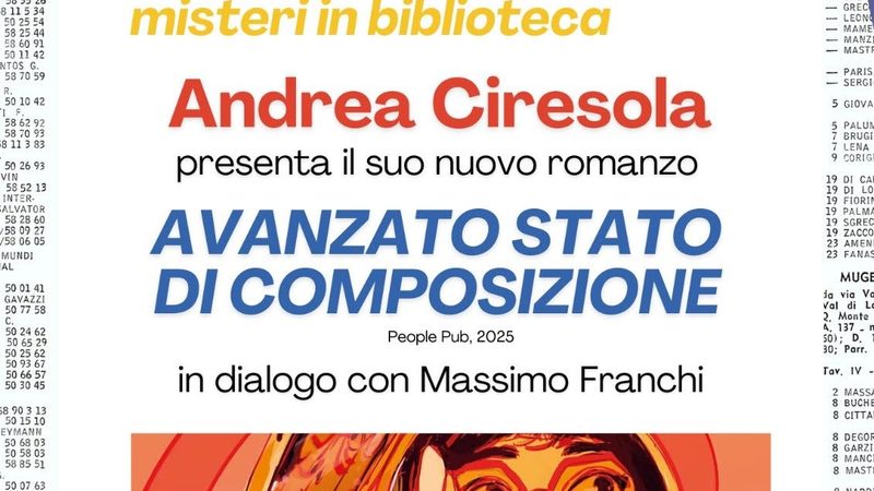 AVANZATO STATO DI COMPOSIZIONE – PAGINE GIALLE, MISTERI IN BIBLIOTECA – Presentazione Biblioteca civica, Verona- 4 dicembre 2025