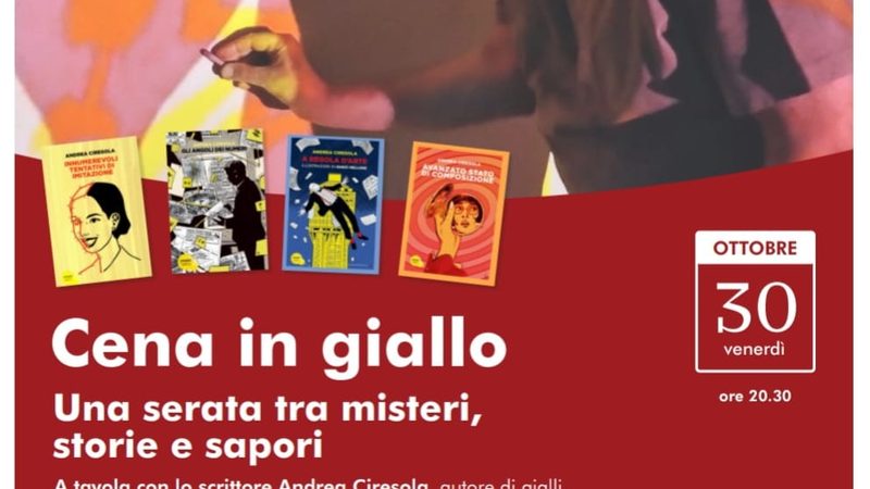 CENA IN GIALLO – Naturasì, Villafranca – venerdì 30 ottobre 2026 ore 20:30 – posti limitati!